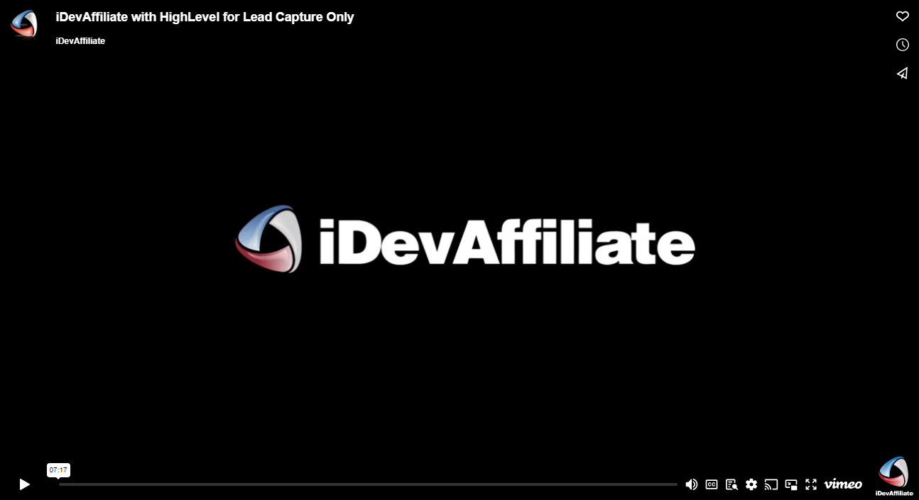highlevel affiliate integration for lead capture