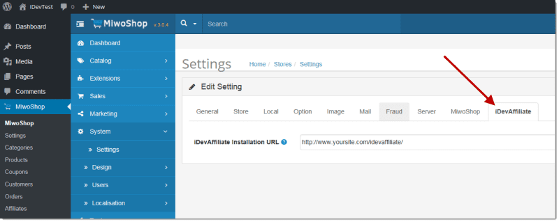 miwoshop affiliate settings